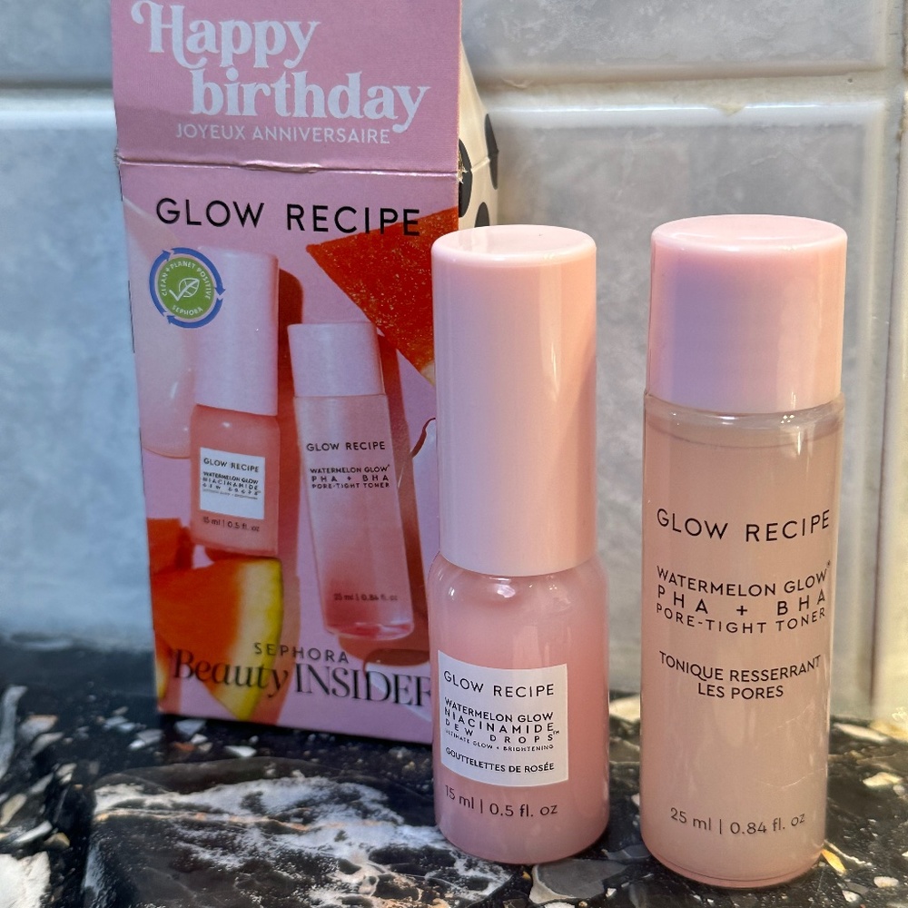 Glow Recipe Watermelon drops and Toner set